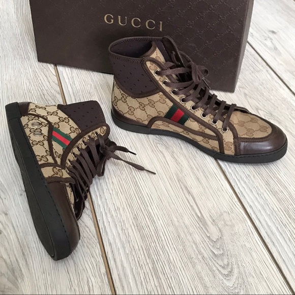 AUTHENTIC Gucci GG Lace Up Sneakers - Picture 3 of 7